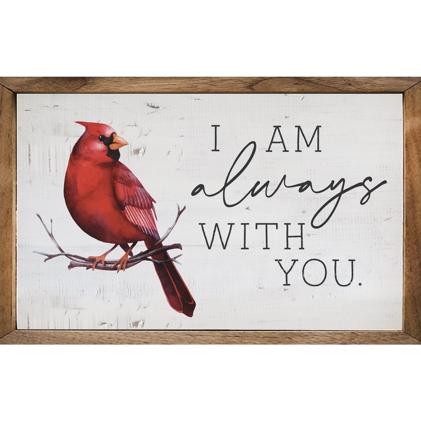 Cardinal Wood Framed Print - Beautiful Red Bird Wall Art for Home & Office Decor - Perfect Gift for Nature Lovers & Bird Watchers