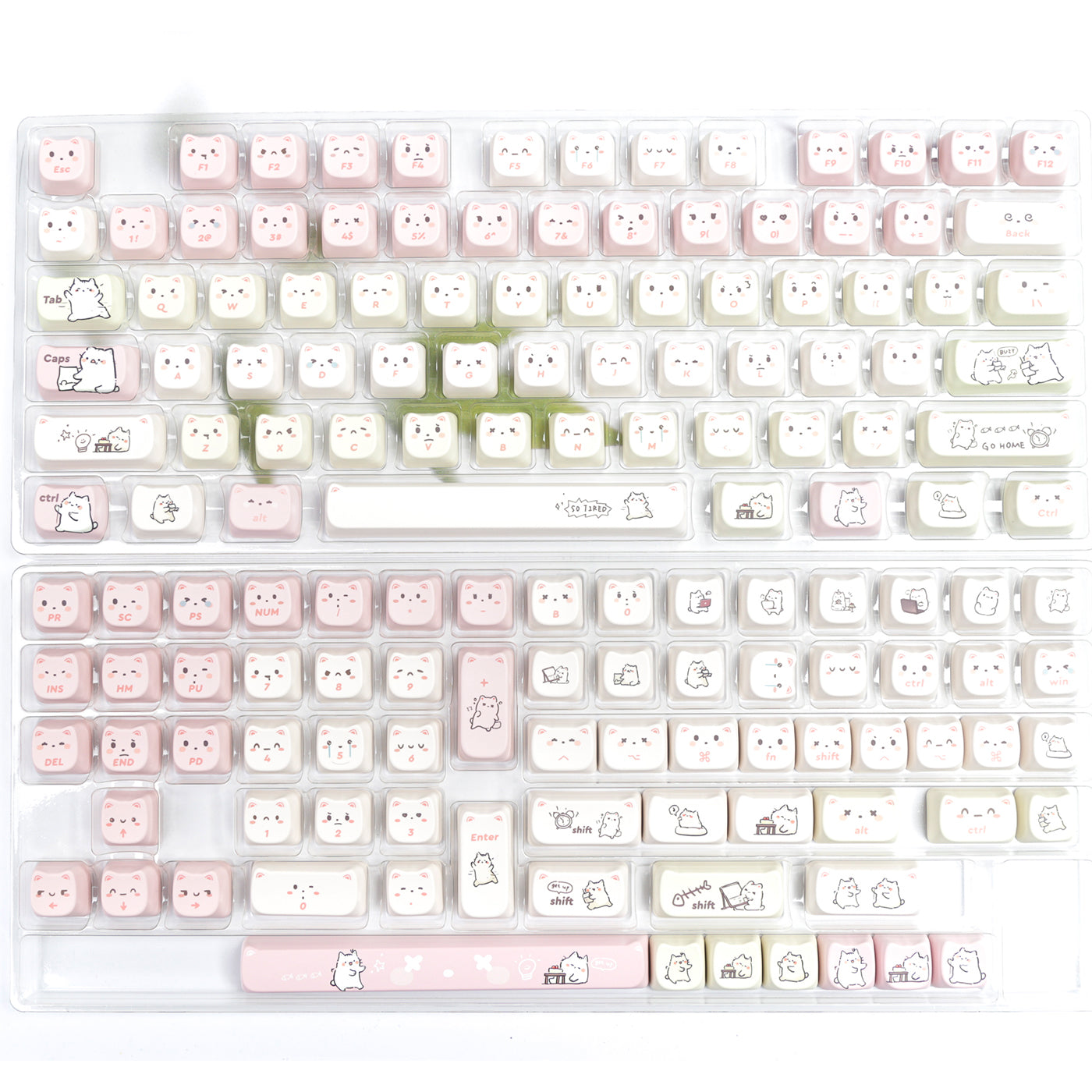 Little Lazy Cat Keycap - Cute Cat-Shaped MAO Keycap Set with Heat Sublimation for Mechanical Keyboards | Perfect for Gaming, Typing & Custom Keyboard Builds