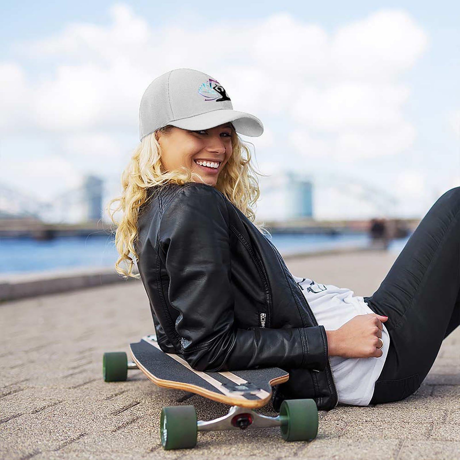 India Lotus Yoga Classic Baseball Cap - Adjustable Dad Hat for Golf, Trucker & Casual Wear - Unconstructed Plain Cap for Men & Women - Perfect for Yoga, Outdoor Sports & Daily Fashion