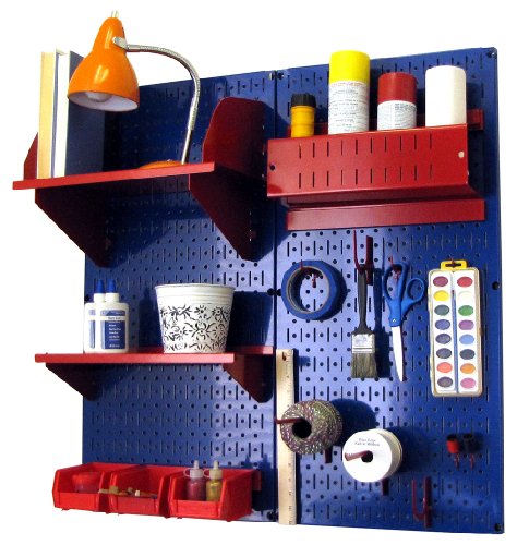 Blue Pegboard Red Accessories