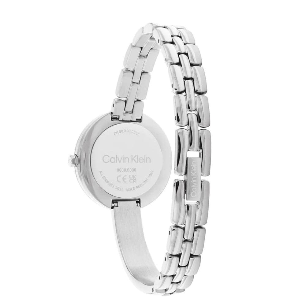 Calvin Klein Women's Watch with White Dial & Silver Stainless Steel Strap - Model 25200278 | Elegant Dress Watch for Office, Party & Everyday Wear