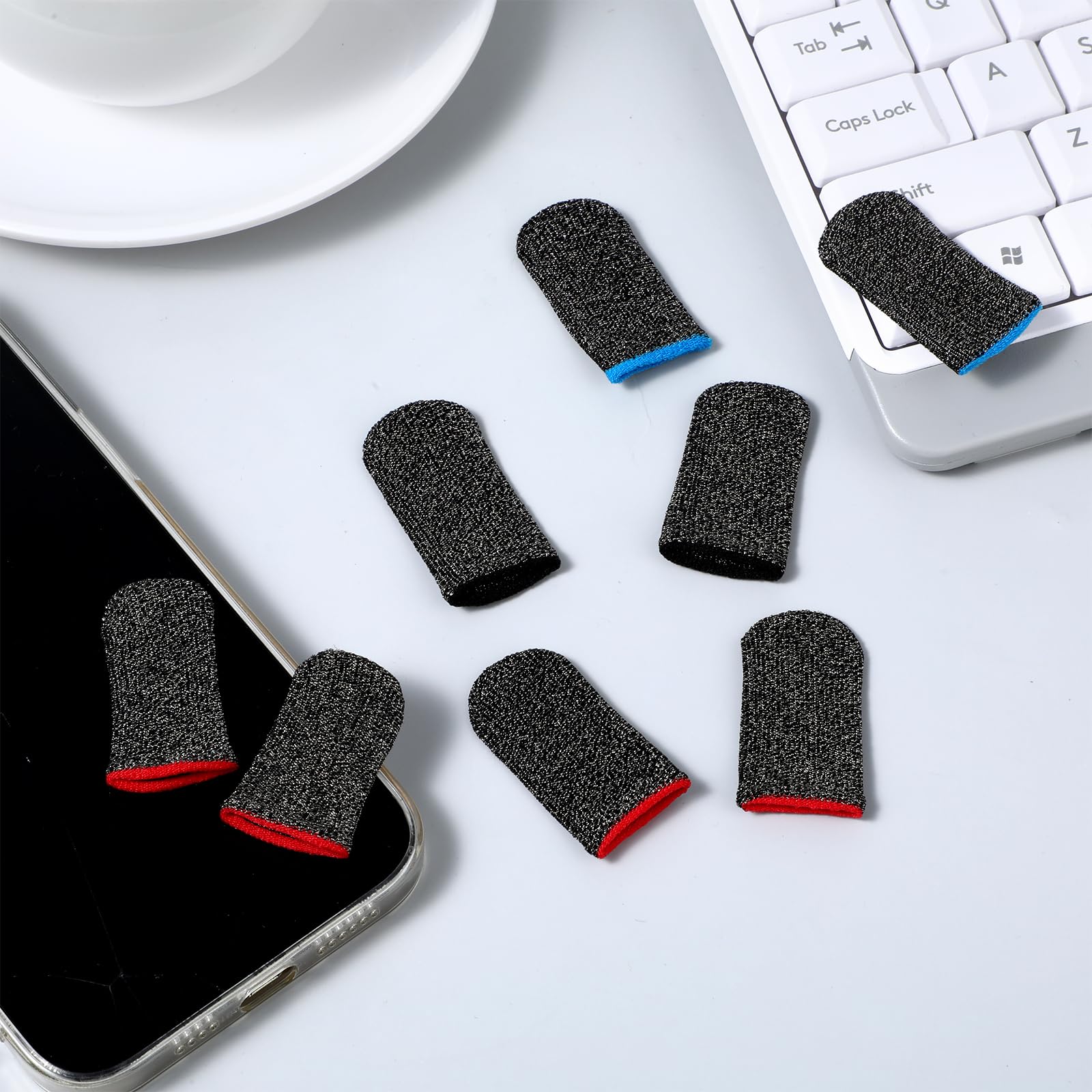 40Pcs Finger Sleeves for Mobile Gaming - Anti-Sweat Thumb Gloves for Men & Women - Improve Touchscreen Control for PUBG, Fortnite & COD - Perfect for Esports & Long Gaming Sessions