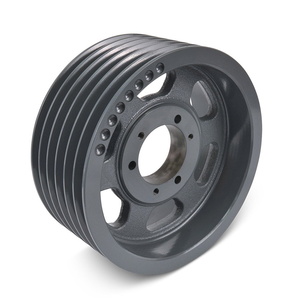 346B Classical V-Belt Sheave for B Belt Section - 6 Grooves Cast Iron Pulley (3.75