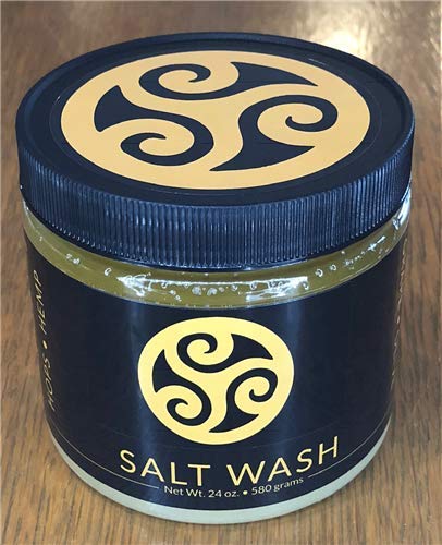 Trillium Natural Salt Body Scrub - Plant-Based Vegan Exfoliator for Smooth Skin - 24oz Jar - Perfect for Spa Day & Dry Skin Care