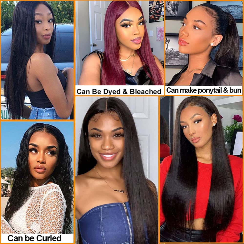 QTHAIR 14A Brazilian Virgin Hair Straight Human Hair Bundles - 14