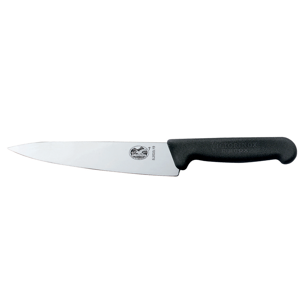 Victorinox Fibrox Pro 8-Inch Chef's Knife - High Carbon Stainless Steel Blade, Ergonomic Non-Slip Handle - Perfect for Chopping, Slicing & Dicing Vegetables, Meat & Herbs