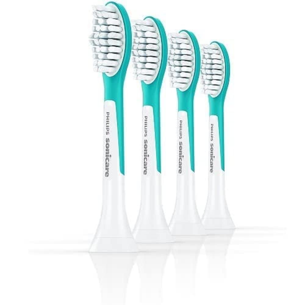 Philips Sonicare for Kids Electric Toothbrush Replacement Heads - 4 Pack (HX6044/33) | Soft Bristles for Gentle Cleaning | Perfect for Children's Oral Care & Travel