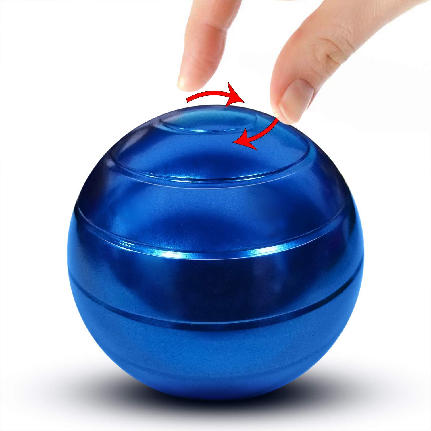 Manzelun Fidget Toys - Full Body Optical Illusion Kinetic Desk Ball - Stress Relief & Focus Tool for Adults & Kids (2.1