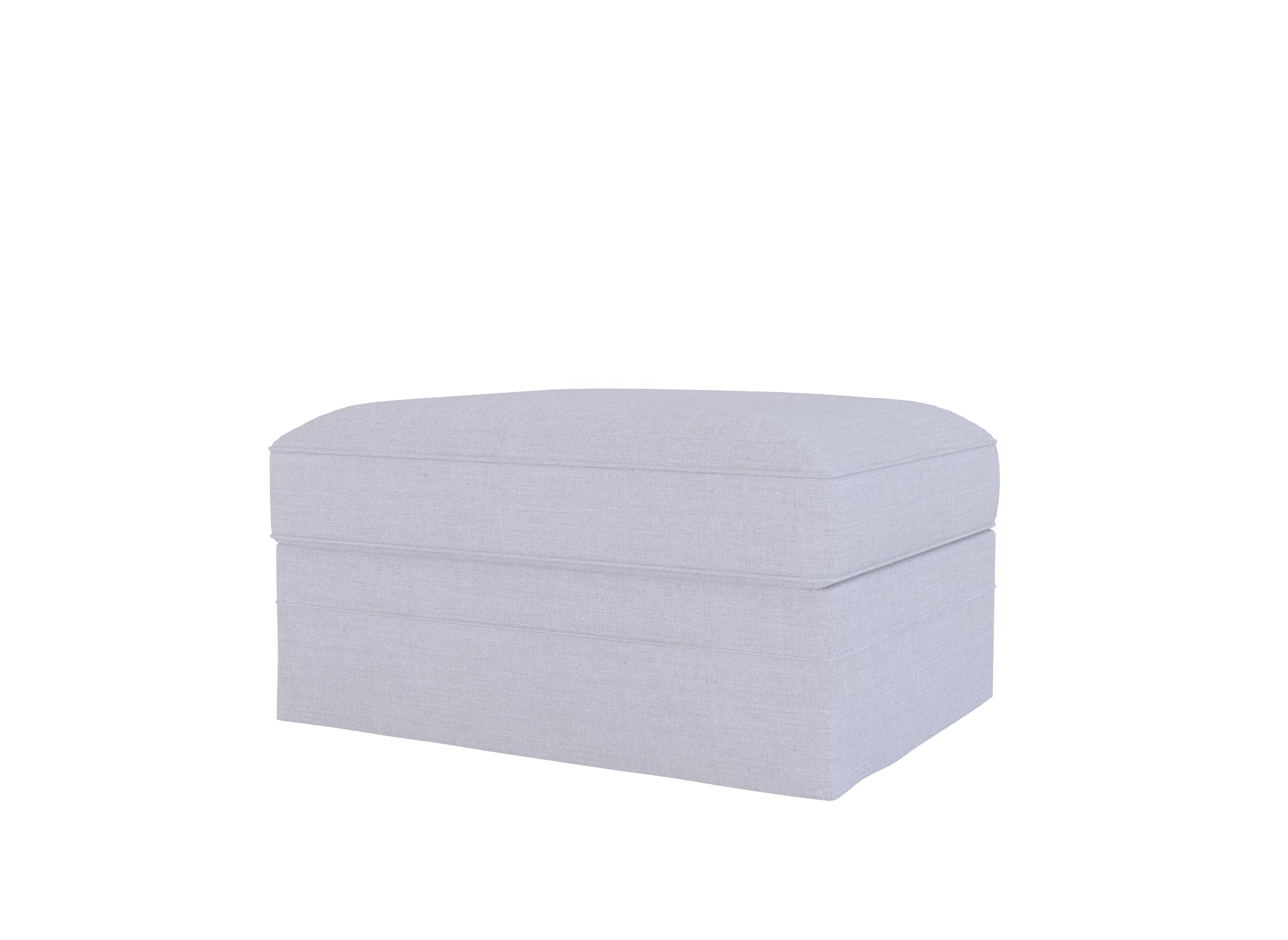 Harlanda Ottoman Cover with Storage - Stretchable Footstool Slipcover for Living Room, Bedroom & Nursery - Easy Wash & Durable Fabric Protector