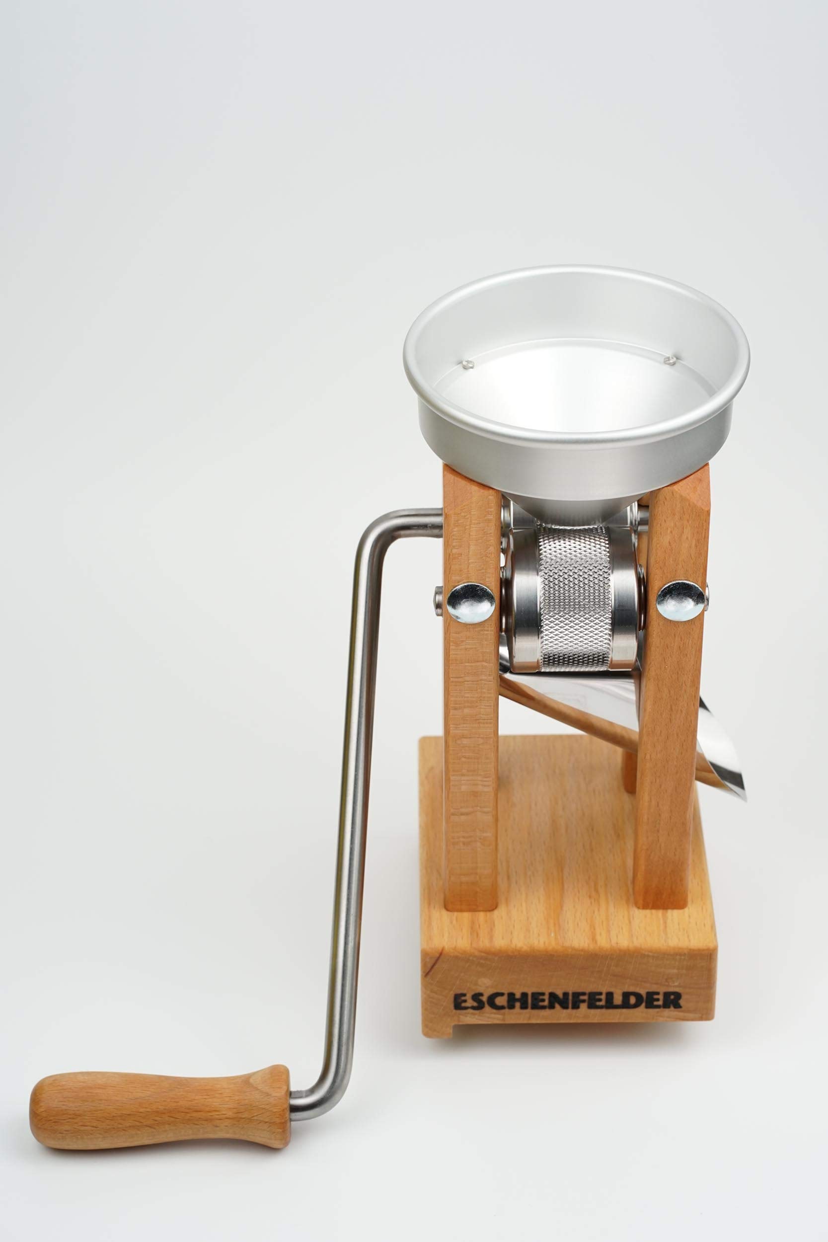 Premium Wooden Aschenfelder Grain Squeeze Table Model with Aluminum Funnel - 20