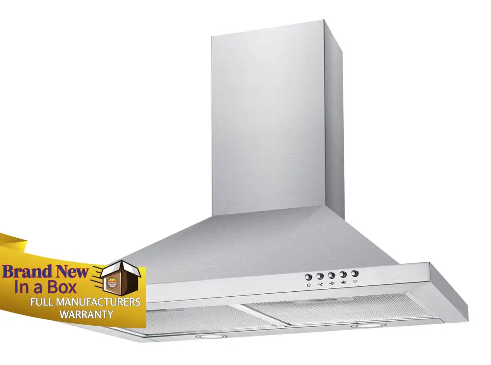Esatto ERC60S 60cm Stainless Steel Range Hood - Powerful 900 CFM Kitchen Exhaust Fan with LED Lights, Quiet Operation - Perfect for Modern Home Cooking, Grilling, and Frying