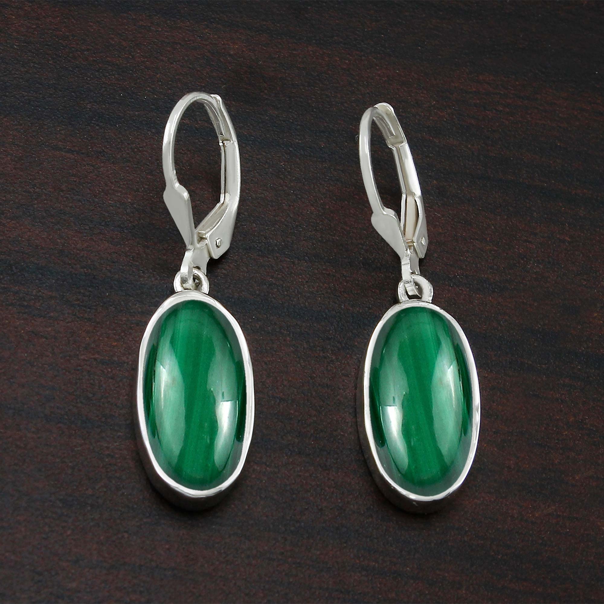 TISHAVI Natural Oval Gemstone Dangle Drop Earrings - 925 Sterling Silver Birthstone Jewelry for Women - Handmade Leverback Earrings for Mom, Wife, Sister - Perfect for Weddings, Anniversaries & Gift Giving
