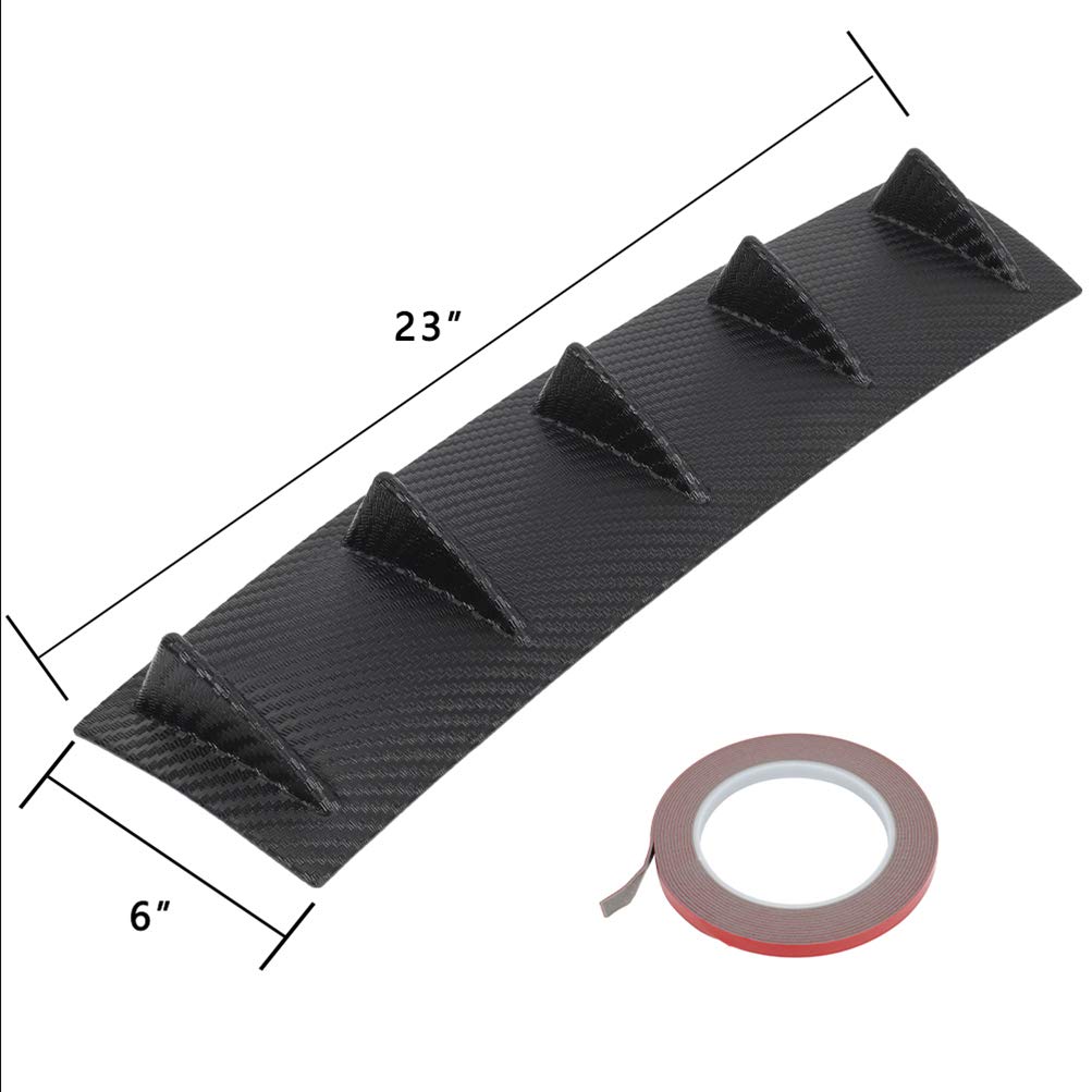 SCITOO Black PP Front Bumper Lip Spoiler Splitter - Universal Fit for Most Cars - Enhance Style & Aerodynamics for Street Racing & Car Shows