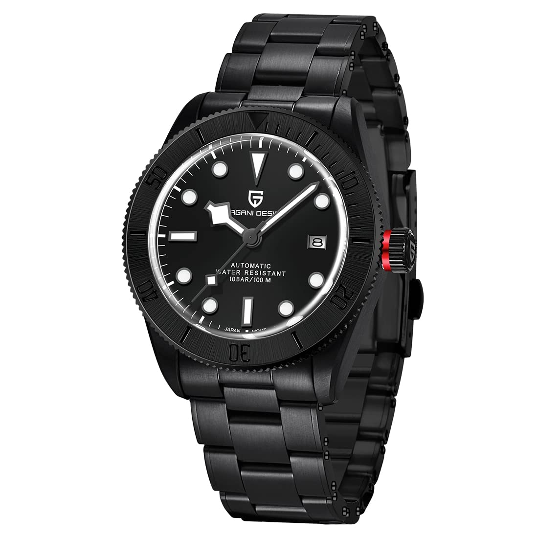 Pagani Design 2022 Automatic Men's Diving Watch - 100M Waterproof Stainless Steel Sports Watch with Sapphire Crystal for Men | Perfect for Swimming, Diving & Everyday Wear