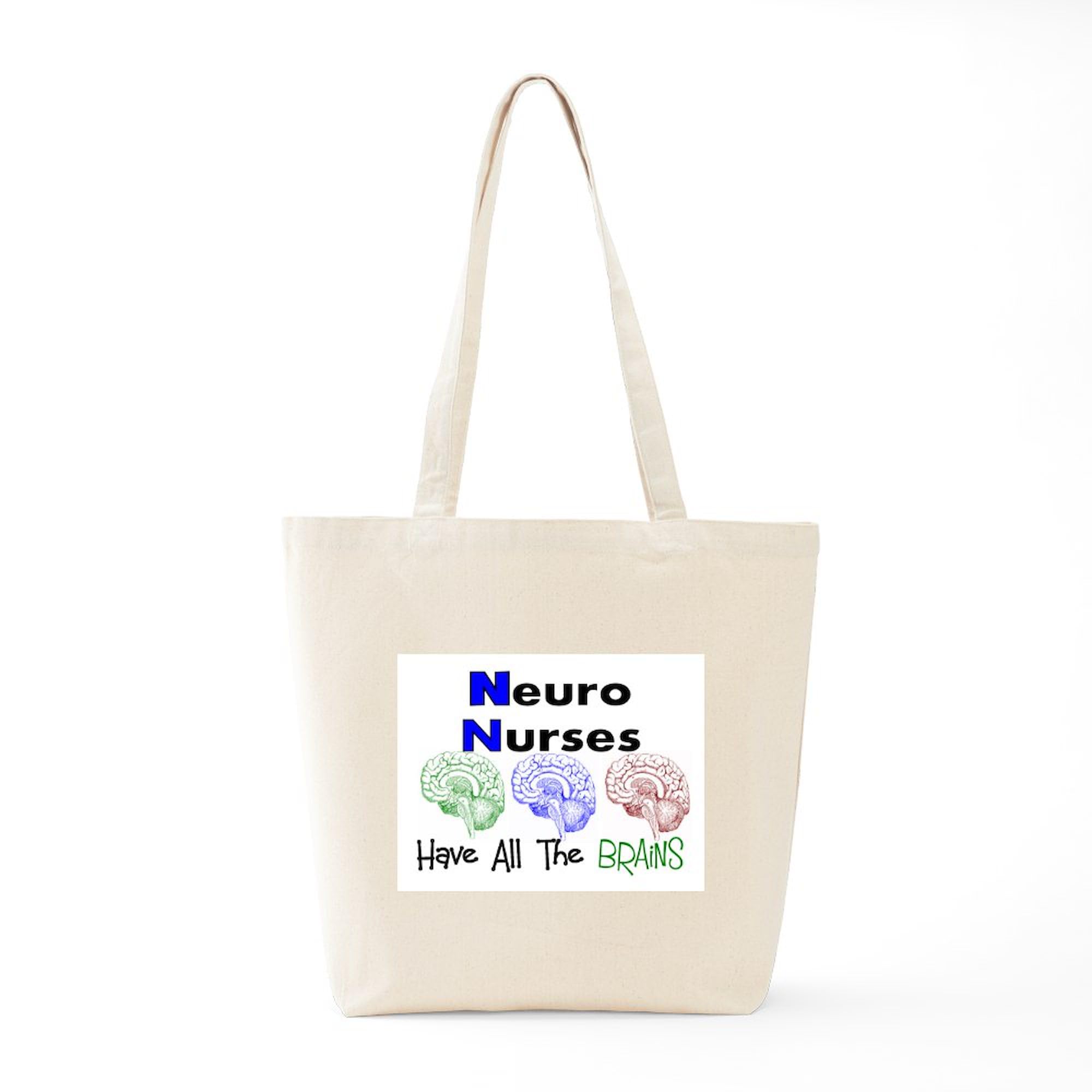 Nurse Tote Bag - Natural Canvas Reusable Shopping Bag for Work & Daily Use | Eco-Friendly Grocery Tote for Nurses, Students & Professionals