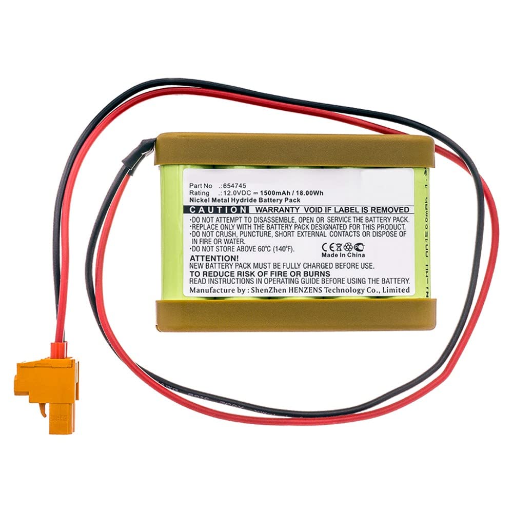 Synergy 12V 1500mAh Ni-MH Replacement Battery for Besam PSMB-5 Digital Door Lock - Ultra High Capacity - Compatible with Besam 654745 Battery - Perfect for Home & Office Security Systems
