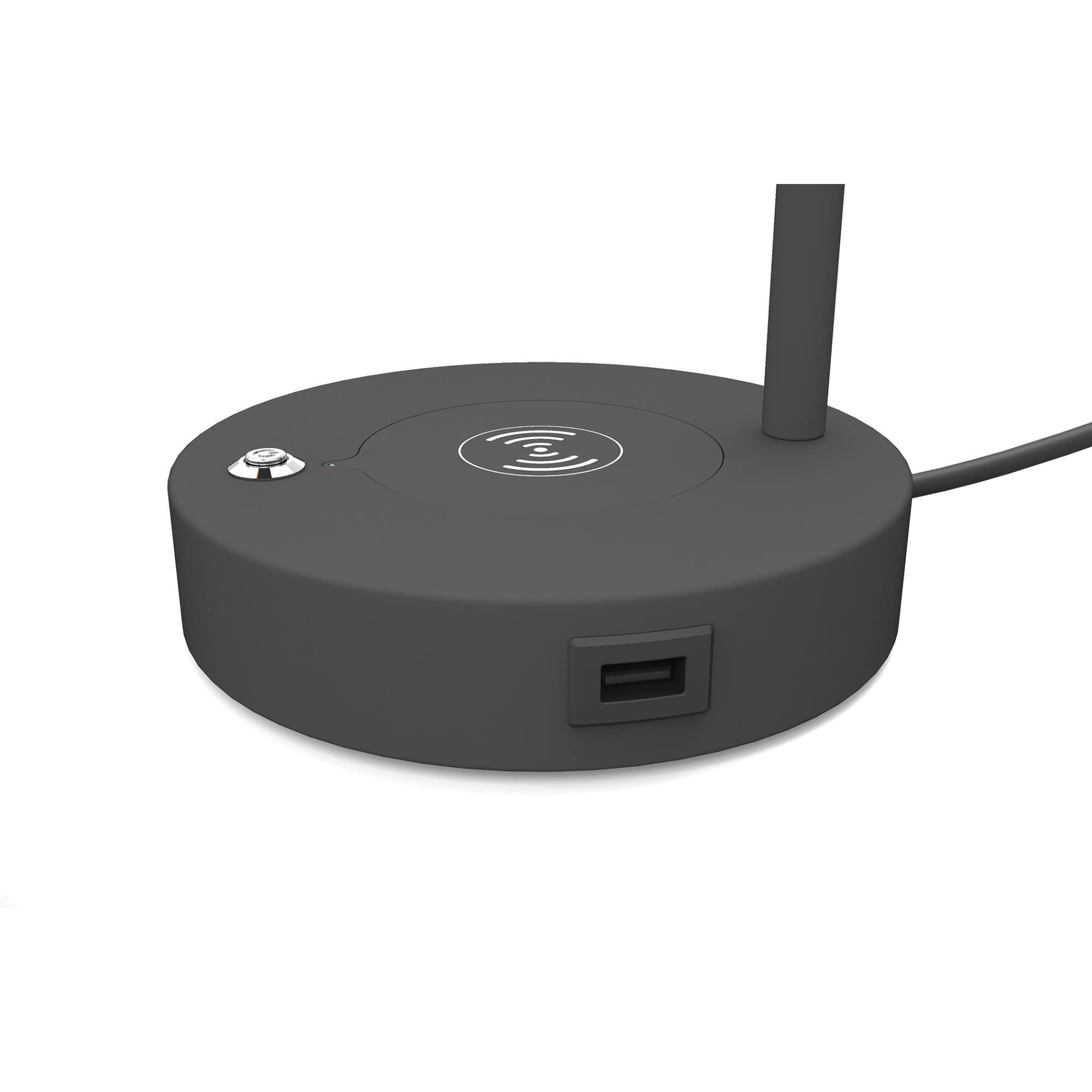 Realspace™ Vilara LED Desk Lamp with USB & Qi Wireless Charger - 16