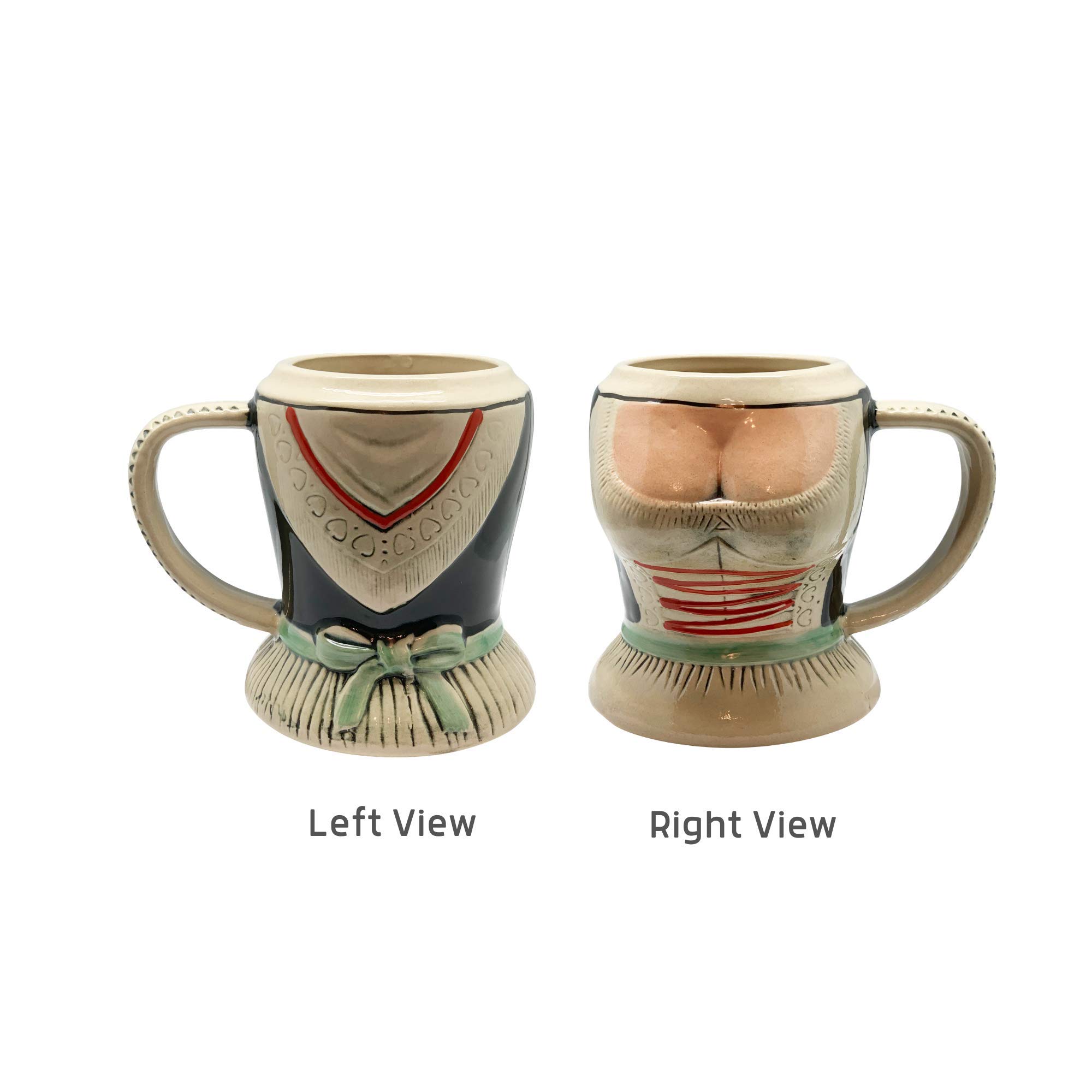 Authentic German Oktoberfest Beer Stein Mug Set – 0.55L Ceramic Beer Mugs with Traditional Dirndl Design, Perfect for Oktoberfest Celebrations, Beer Tasting Parties & Bavarian Themed Events