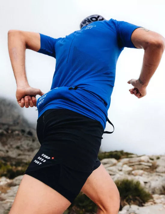 Compressport Unisex Free Belt Pro Running Waist Pack - Dazz Blue for Marathon, Hiking & Outdoor Sports