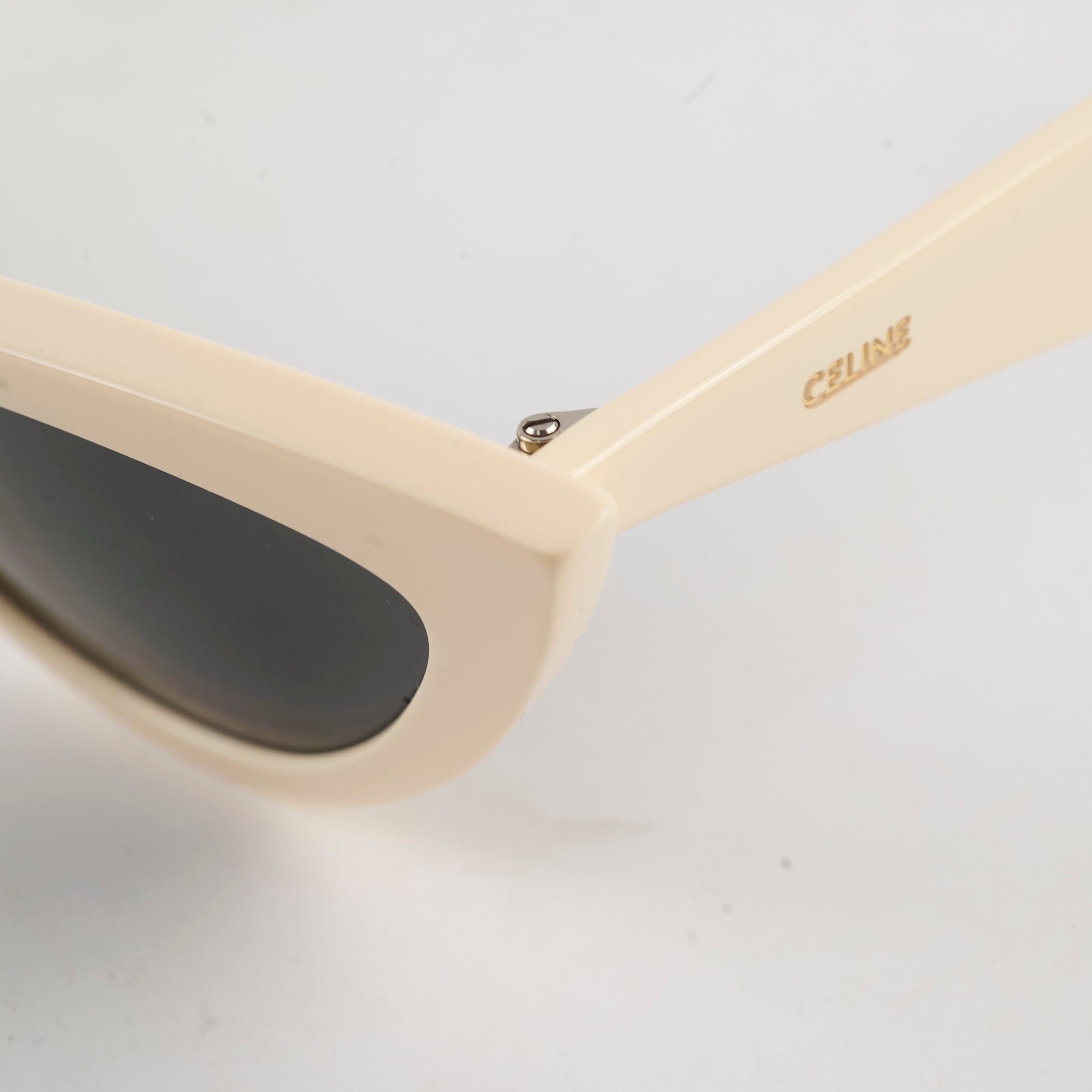 Celine Cream Sunglasses for Women - Luxury Designer Shades for Summer, Beach & Outdoor Fashion