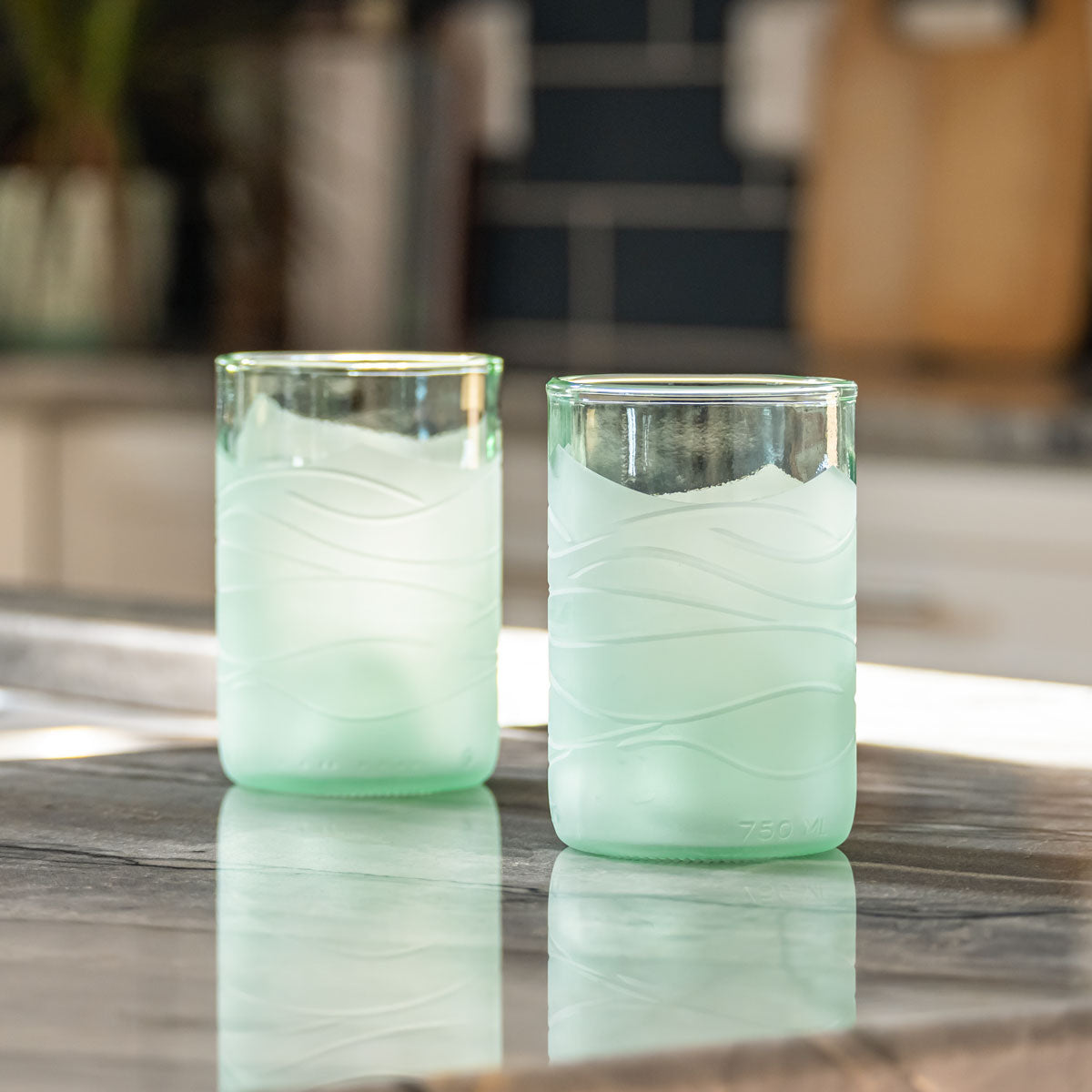Premium 12oz Glacier Glass Tumbler Set of 4 - Insulated Stainless Steel Travel Mug for Hot & Cold Drinks - Perfect for Coffee, Tea, Smoothies, and Outdoor Adventures