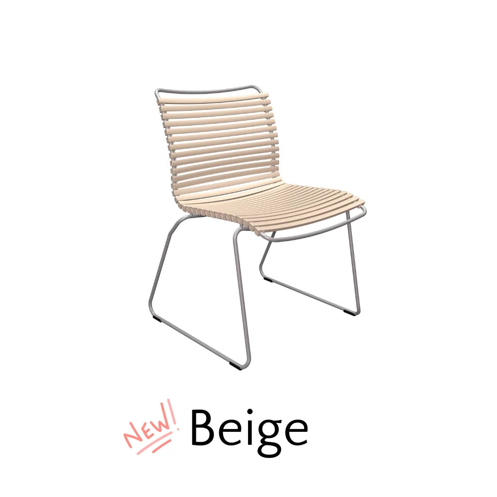 CLICK Outdoor Dining Chair - Armless Patio Chair for Backyard, Garden, Poolside & Restaurant - Weather-Resistant & Durable for Outdoor Use