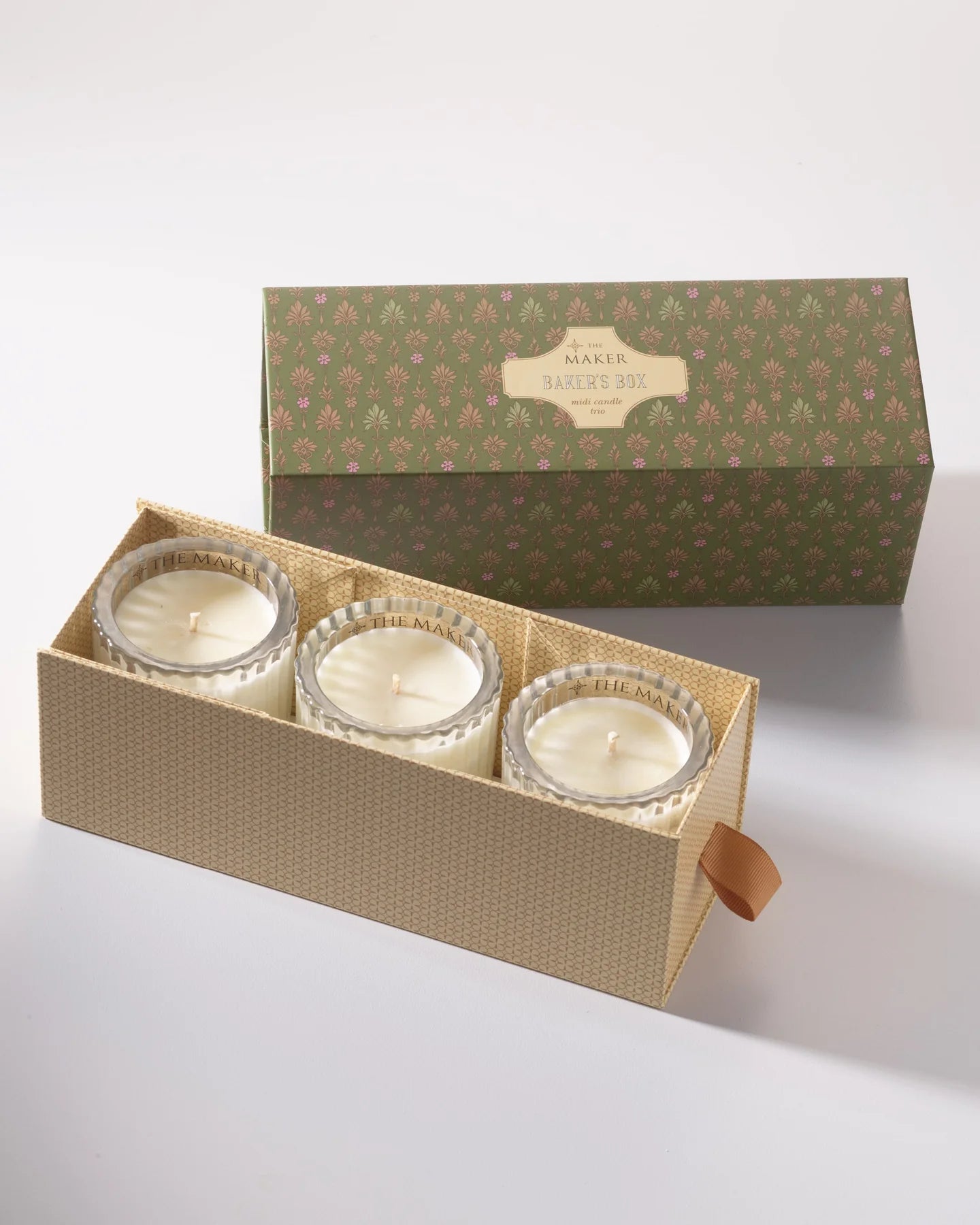 The Maker Baker's Box Candle Trio - Handmade Soy Wax Candles Set of 3, Natural Aromatherapy Gifts for Home, Relaxation & Romantic Ambiance