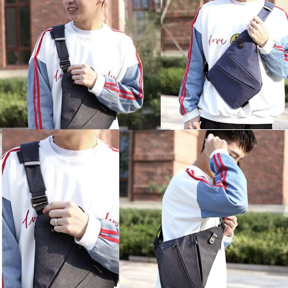 Anti Theft Crossbody Bag for Women & Men - Secure Travel Purse with Adjustable Strap, RFID Blocking & Slash Resistant - Perfect for Commuting, Sightseeing & Daily Use (Grey, Right Shoulder)