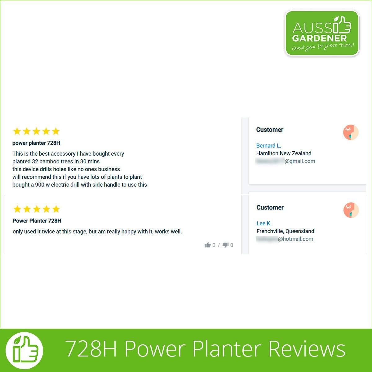 Power Planter 728H - Premium American-Made Garden Auger Drill Bit for Planting Trees, Bulbs & Flowers - Perfect for Landscaping & DIY Gardening Projects
