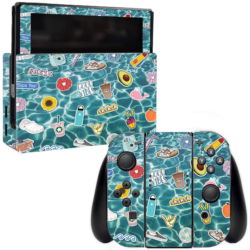 MightySkins Protective Skin for Nintendo Switch - Durable Vinyl Cover | Easy to Apply & Remove | Made in USA | VSCO8 Design | Perfect for Gaming Protection & Customization | Great for Travel, Parties & Gift Giving