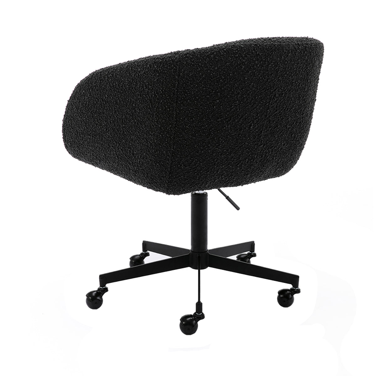 Avalon Boucle Office Chair - Ergonomic Modern Upholstered Desk Chair with Adjustable Height for Home & Office Workspace - Perfect for Remote Work, Study, and Gaming