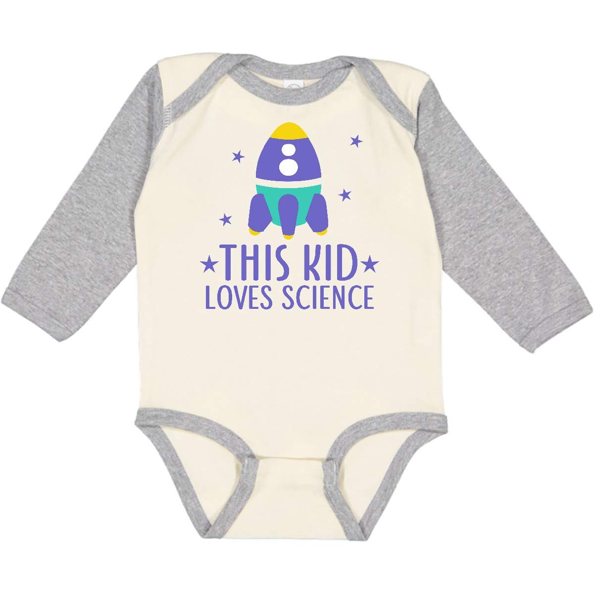 Inktastic Rocket Ship Science Lover Long Sleeve Baby Bodysuit - Perfect for Science-Themed Birthday Parties & STEM Events