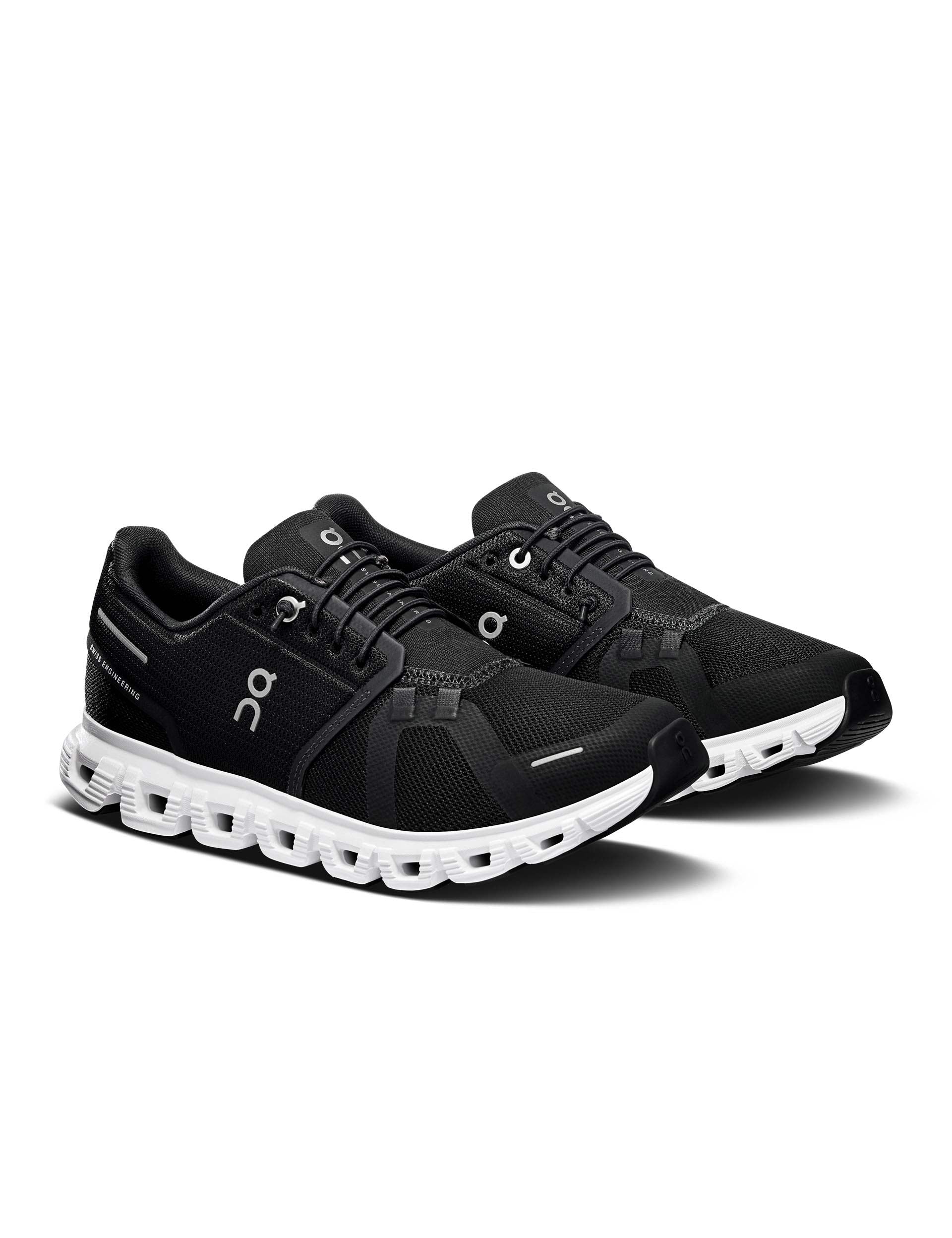 Cloud 6 Running Shoes - Black/White - Lightweight Cushioned Sneakers for Men & Women - Perfect for Jogging, Gym Workouts & Everyday Wear