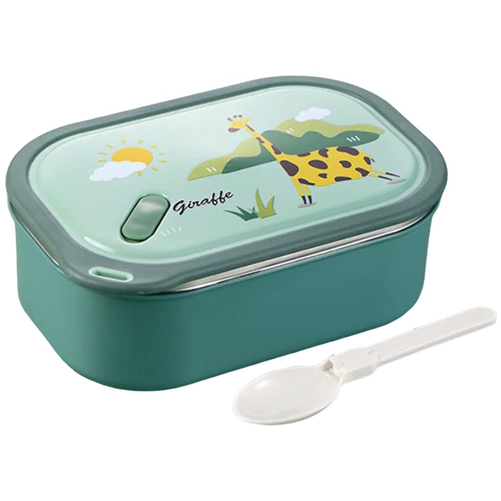 Baoblaze Stainless Steel Insulated Bento Box - Leakproof 3-Compartment Lunch Container for Adults & Kids | Perfect for Travel, Work, School & Outdoor Picnics | Eco-Friendly Food Storage (Green)