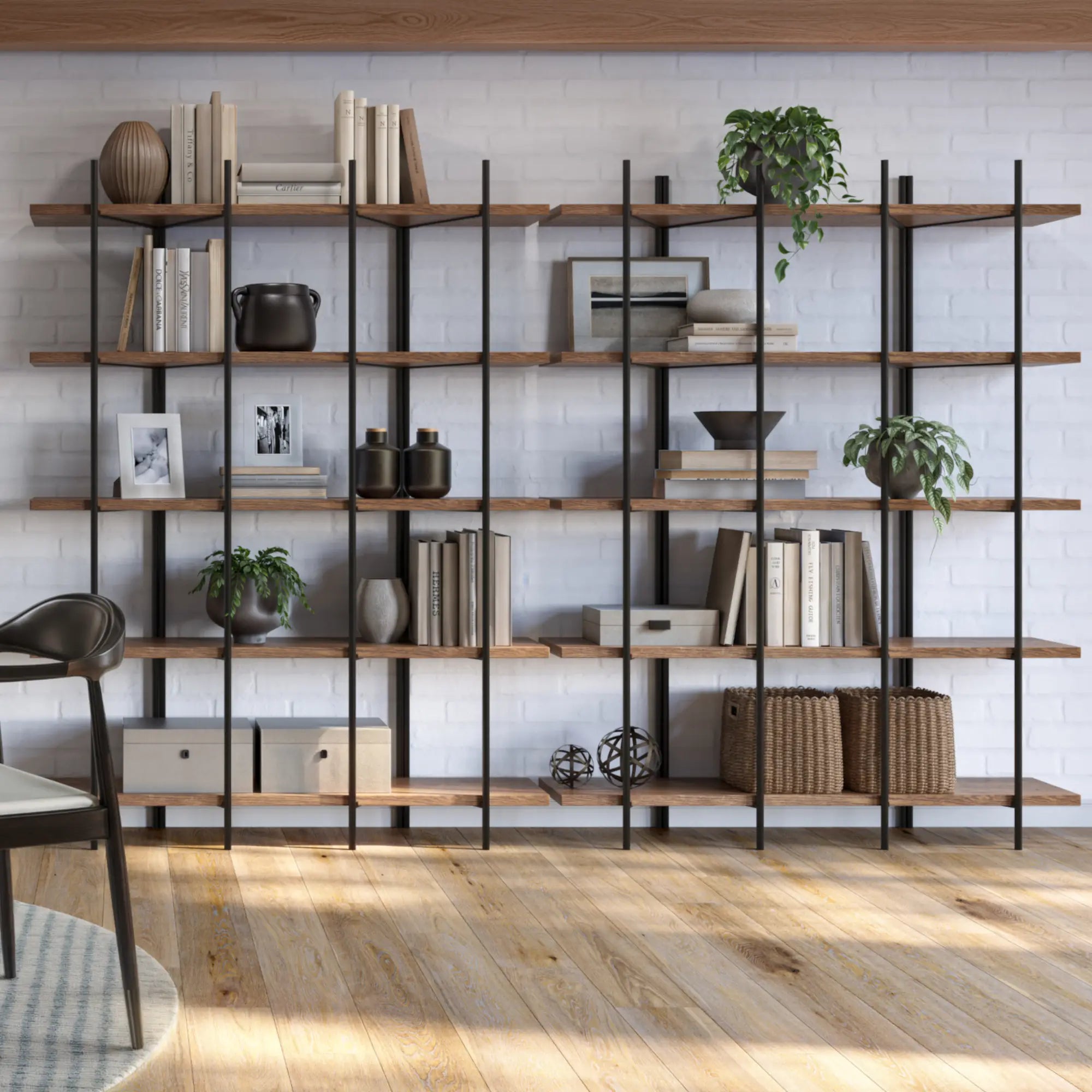 Modern Cascais 53 Bookcase - 5-Tier Wooden Bookshelf for Home & Office - Stylish Storage Solution for Books, Decor & Essentials | Perfect for Living Room, Bedroom & Study Organization