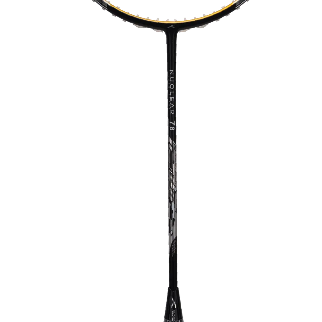 HNDRD Nuclear 78 Badminton Racket - Pre-Strung Carbon Fiber Shuttlecock Racket for Professional & Recreational Play - Perfect for Tournaments, Training & Backyard Games