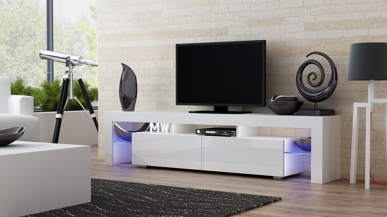 Milano 200 90 Inch TV Stand - Modern High Gloss 79
