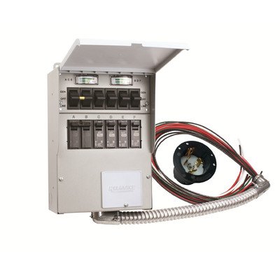 506A Pro/Tran2 50-Amp 6-Circuit 2 Manual Transfer Switch with Optional Power Inlet Box - Heavy Duty Generator Transfer Switch for Home Backup Power, RV & Emergency Use
