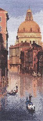 Venice Cross Stitch Kit for Beginners - Complete Embroidery Set with Pattern, Thread & Needle - Perfect for DIY Home Decor & Gift Giving