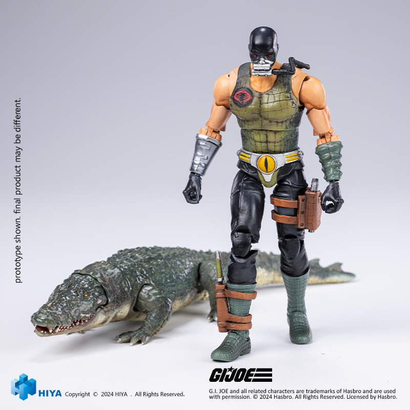 PRE ORDER 1/18 HIYA 4-Inch G.I.Joe Croc Master & Fiona Action Figure - Exquisite Mini Collectible Series for Display & Role Play Scenes