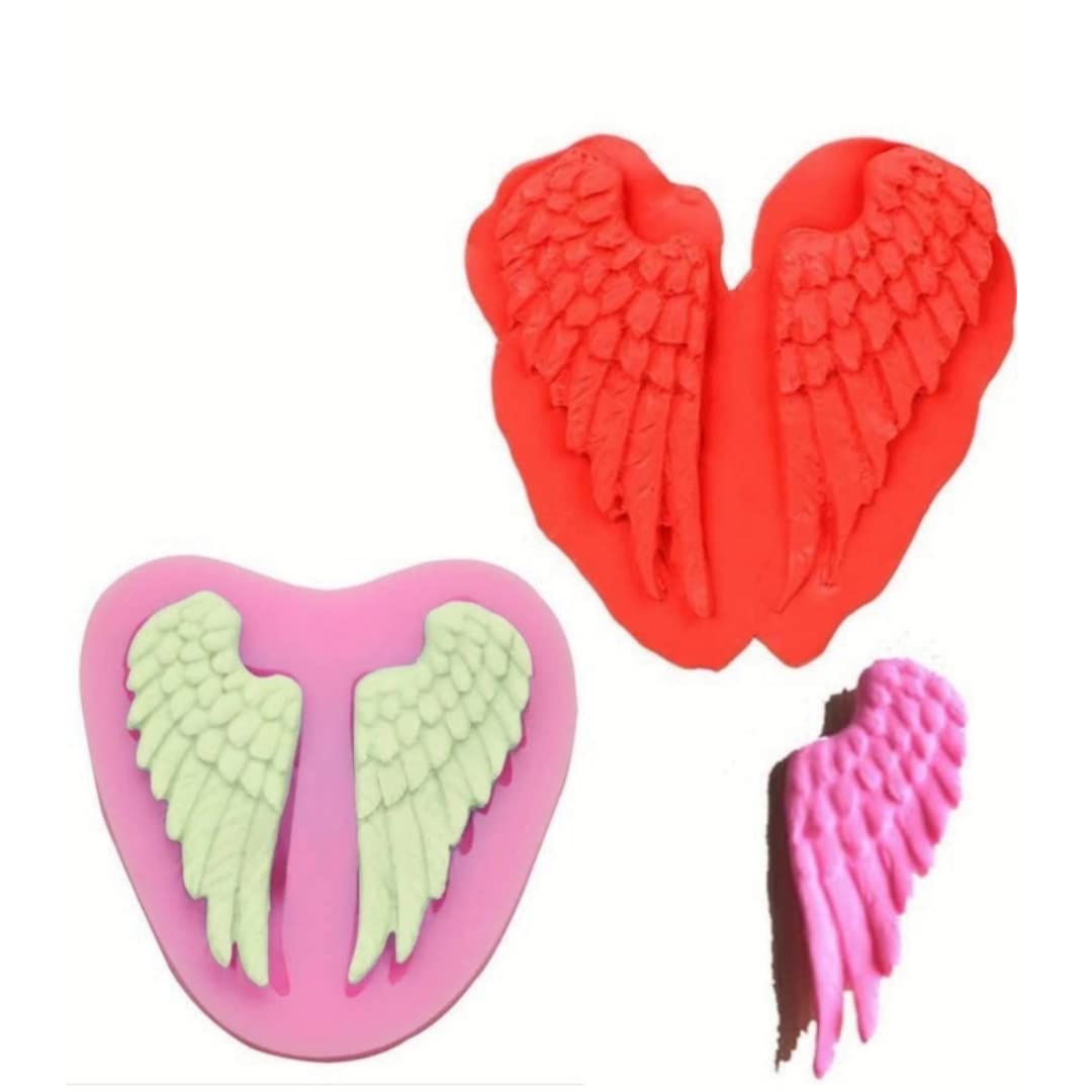Angel Wings Silicone Mold for Baking - Chocolate, Cake, Jelly, Ice & Fondant - Reusable DIY Baking Accessories - Perfect for Birthday Cakes, Cupcakes, Wedding Desserts & Home Kitchen Decor