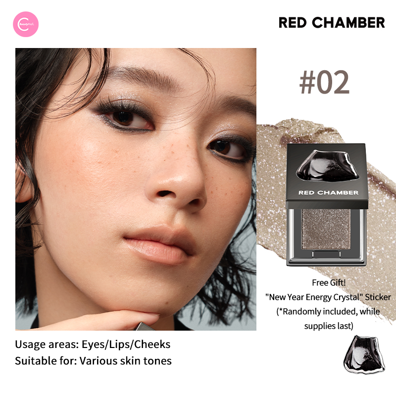 RED CHAMBER Crystal Eyeshadow & Multi-Use Glow Powder - Shimmer Makeup for Eyes, Face & Body | Perfect for Parties, Photos & Special Occasions