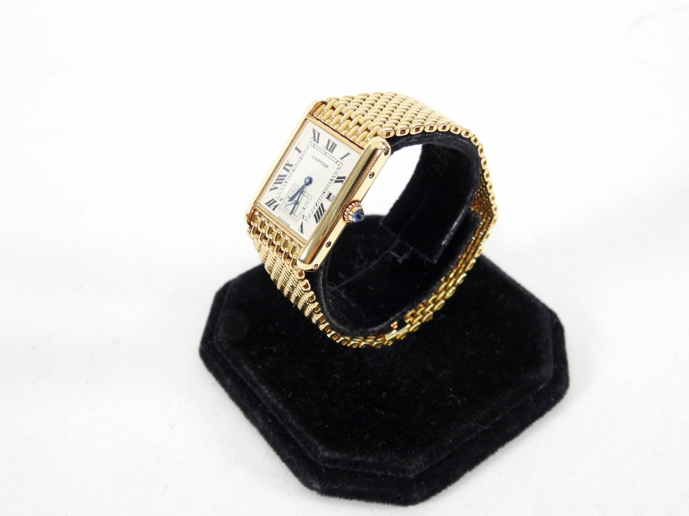 Cartier 18k Yellow Gold Tank Louis Grain de Riz Watch - Luxury Swiss Made Timepiece for Men & Women - Perfect for Business Meetings, Formal Events & Special Occasions