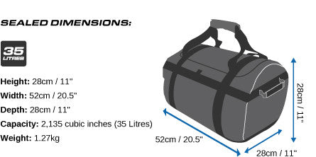 OverBoard Adventure Duffel Bag 35L Waterproof Travel Duffle for Camping, Hiking & Outdoor Gear Storage - Perfect for Sports Equipment & Beach Trips