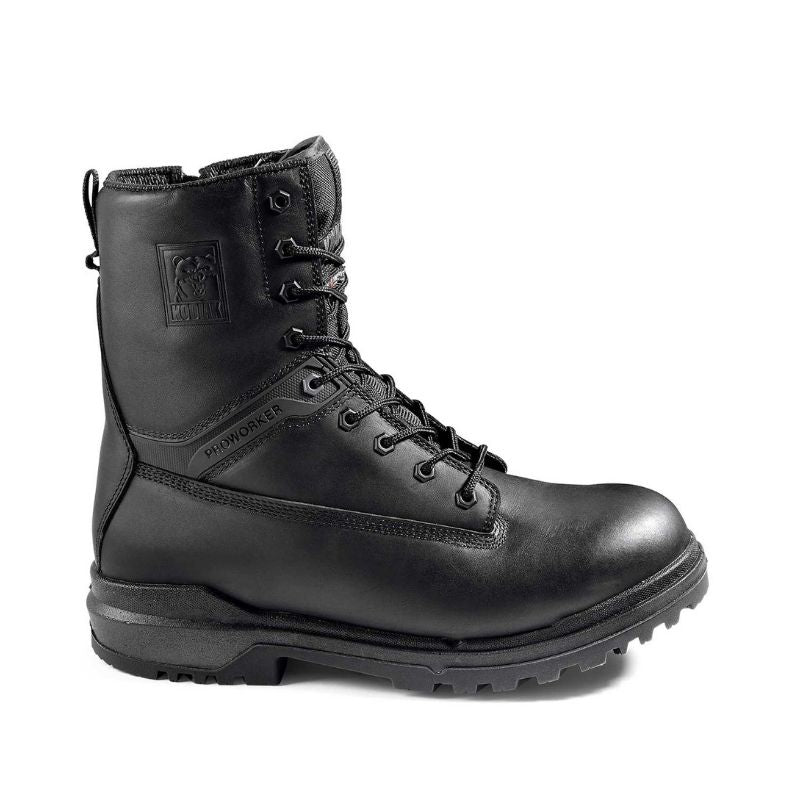 Kodiak ProWorker MASTER Men's 8 Inch Composite Toe Work Boots with Side Zip - Black (KD0A4TECBLK) | Waterproof Safety Shoes for Construction, Warehouse & Outdoor Work | Heavy Duty Non-Slip Work Boots for Men