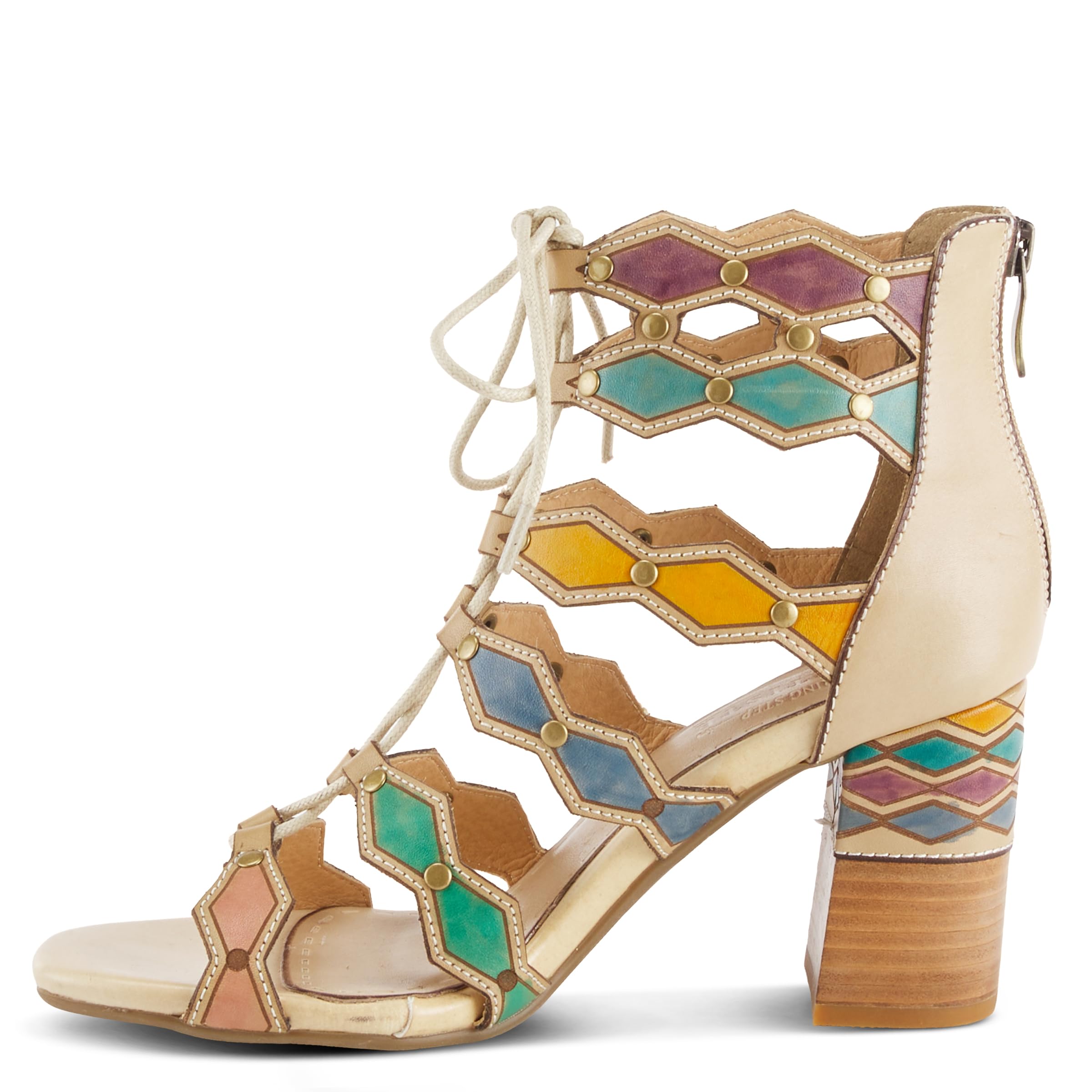 Spring Step L'Artiste Women's Art Deco Sandals - Comfortable & Stylish Open-Toe Shoes for Summer, Beach, and Casual Outings