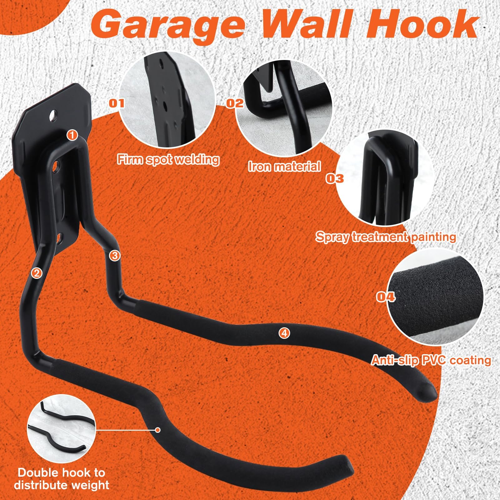 LEONTOOL 2-Pack Garden Power Tool Hanger - Wall Mounted String Trimmer & Weedeater Storage Hook with Adjustable Strap for Garage Organization | Perfect for Lawn Mower Accessories, Yard Tool Storage & Workshop Organization