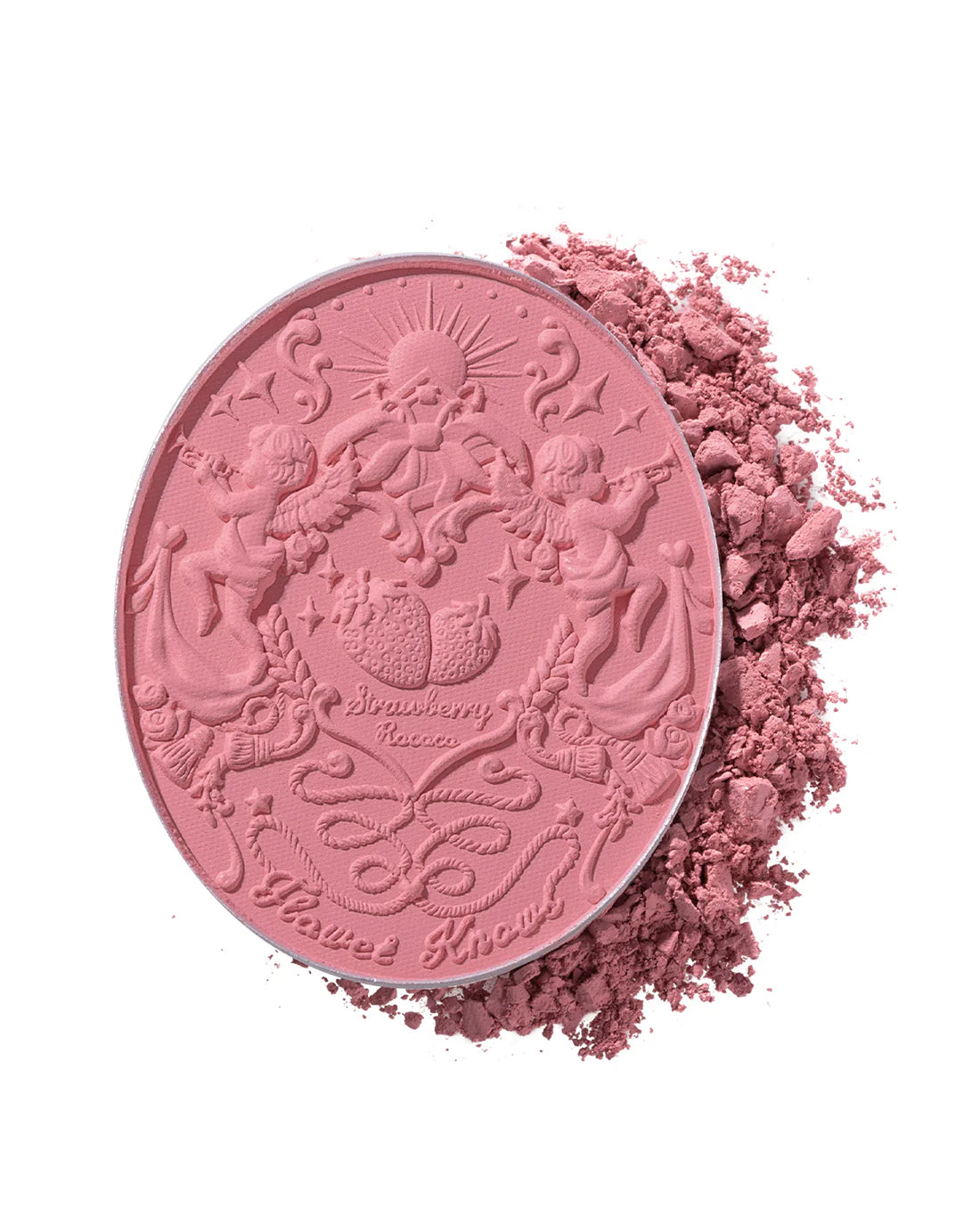 Flower Knows Strawberry Rococo Embossed Blush - Soft Pink Cheek Makeup for Natural Glow | Perfect for Everyday Wear & Special Occasions
