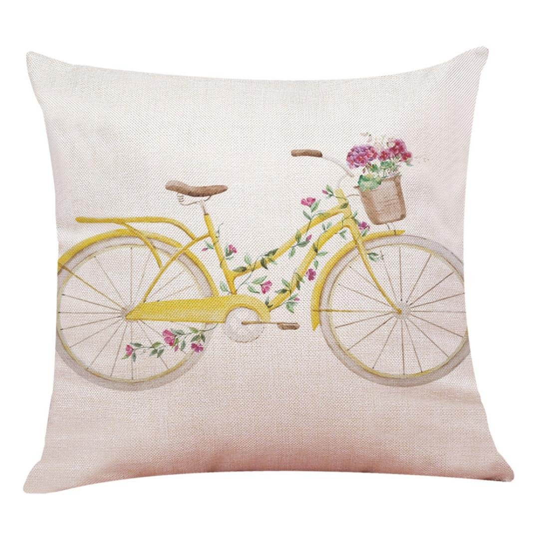 WM & MW 2018 Floral Pillow Cases - Spring Flower Cushion Covers for Sofa, Bed, Car - Soft Decorative Throw Pillow Covers for Home Decor (Set of 2) - Perfect for Living Room, Bedroom & Travel