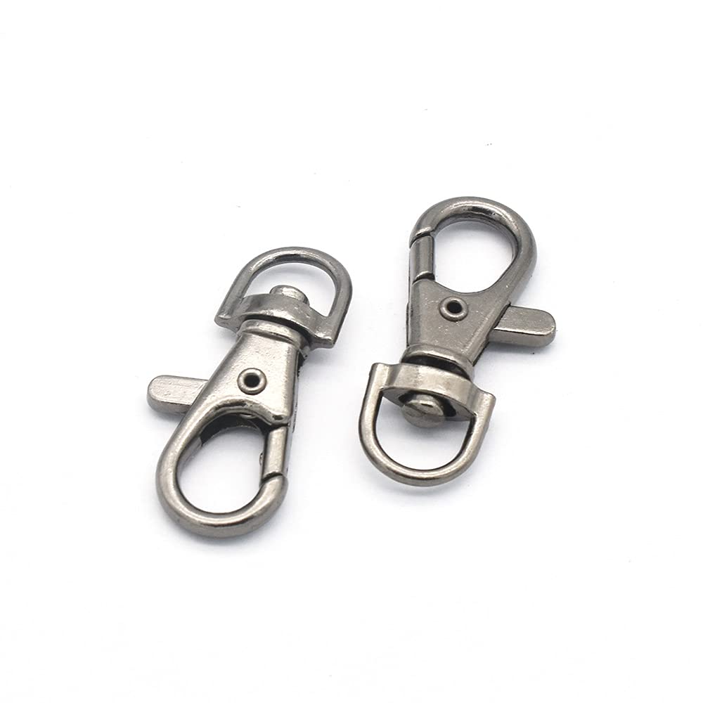 10PCS 10mm Gunmetal Lobster Clasp for Keys, Bags & DIY Crafts